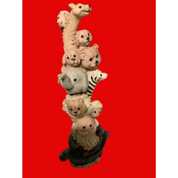 Noah’s Ark 3D Resin Tower Of Animals Totem Pole Figurine - Picture 12 of 13